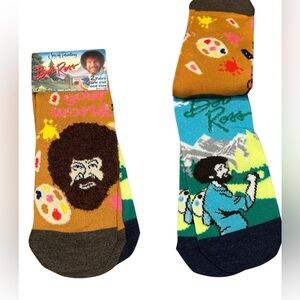 Bob Ross Low Cut Art Graphic Socks | 2 Pairs | NWT | O/S Unisex Adult